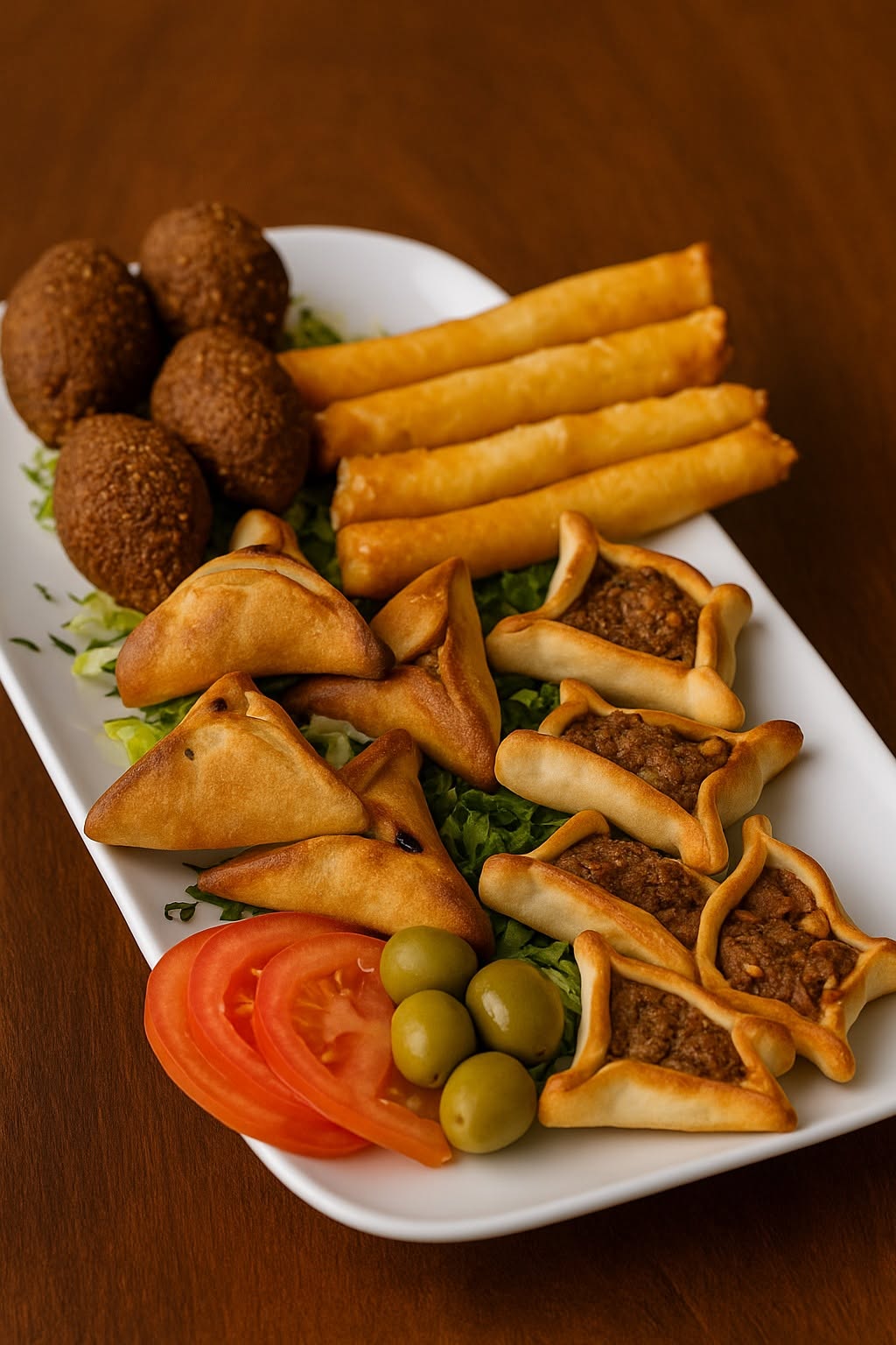 Assortiment de kebbés et fatayers