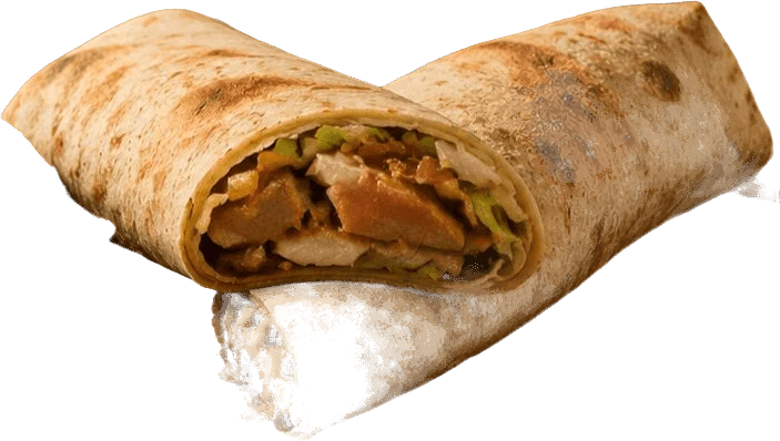 Sandwich chawarma roulé dans son pain libanais